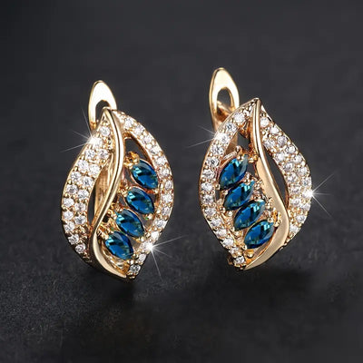 Celestial Gold Sapphire Earrings