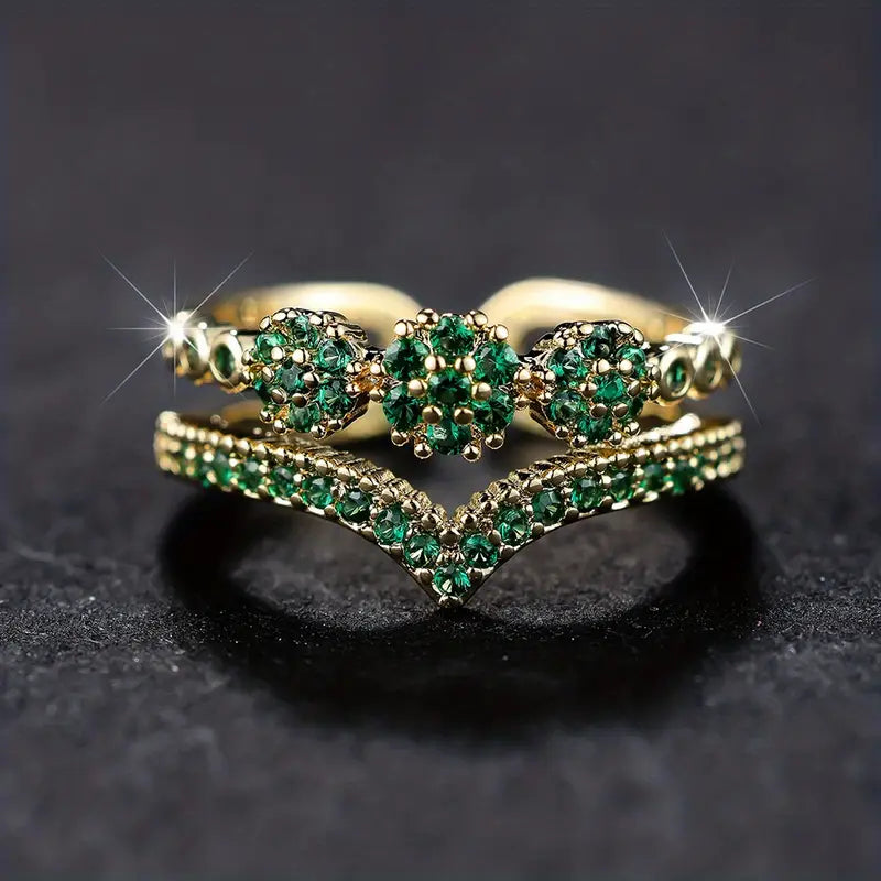 Emerald Elegance Luxe Ring