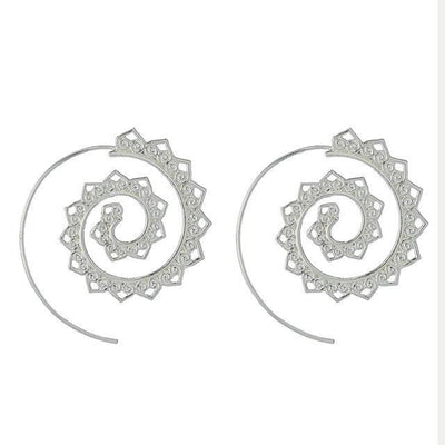 Gold & Silver Spiral Earrings