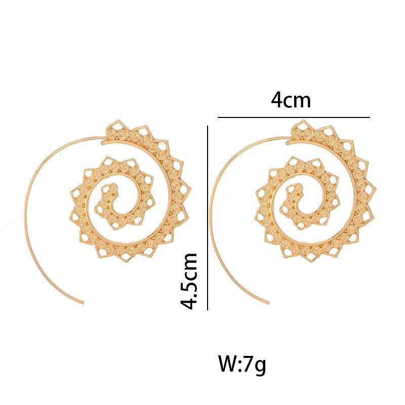 Gold & Silver Spiral Earrings