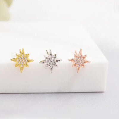 Sterling silver stud earrings "Romantic Dinner" – Elegant & refined