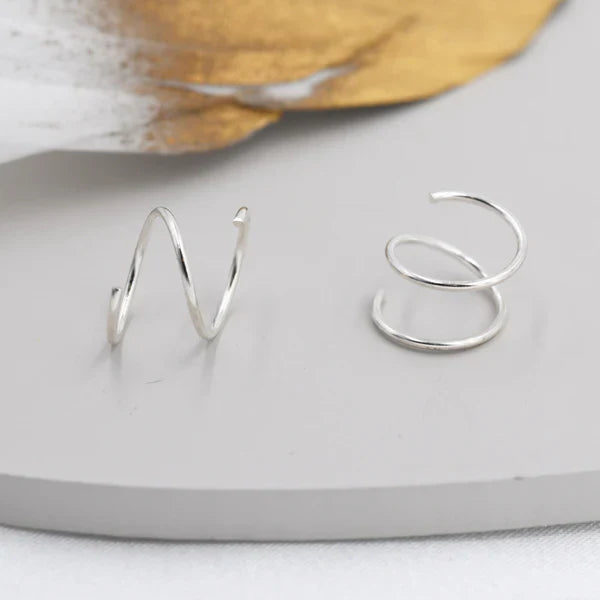 Sterling silver spiral hoop earrings "Sunday Picnic" – Timeless & chic