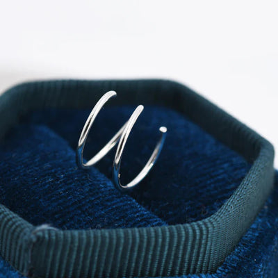 Sterling silver spiral hoop earrings "Sunday Picnic" – Timeless & chic