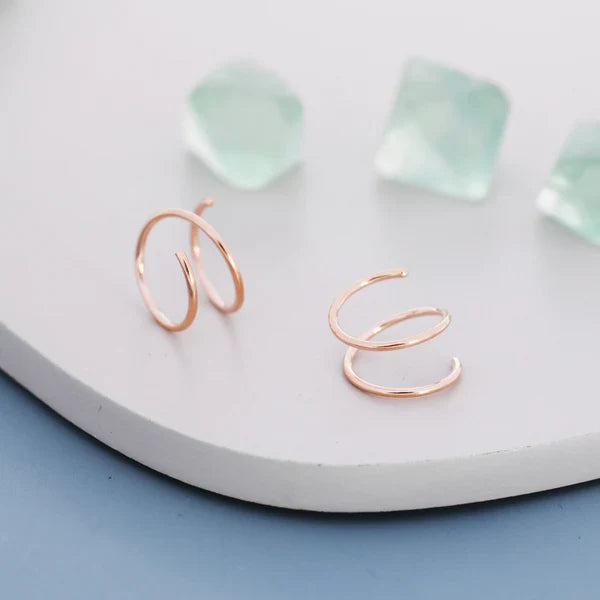 Sterling silver spiral hoop earrings "Sunday Picnic" – Timeless & chic
