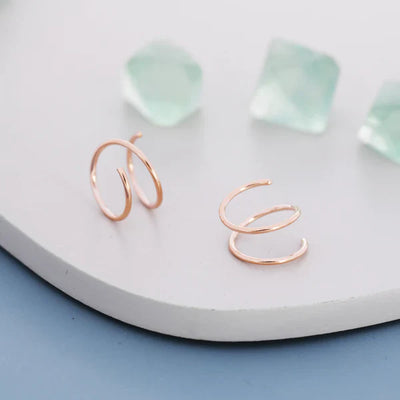 Sterling silver spiral hoop earrings "Sunday Picnic" – Timeless & chic