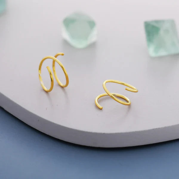Sterling silver spiral hoop earrings "Sunday Picnic" – Timeless & chic