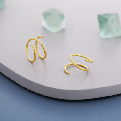Sterling silver spiral hoop earrings "Sunday Picnic" – Timeless & chic