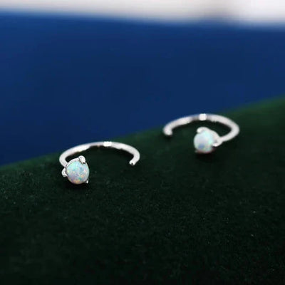 Opal hoop earrings "Sunset Soirée" – Elegant & refined