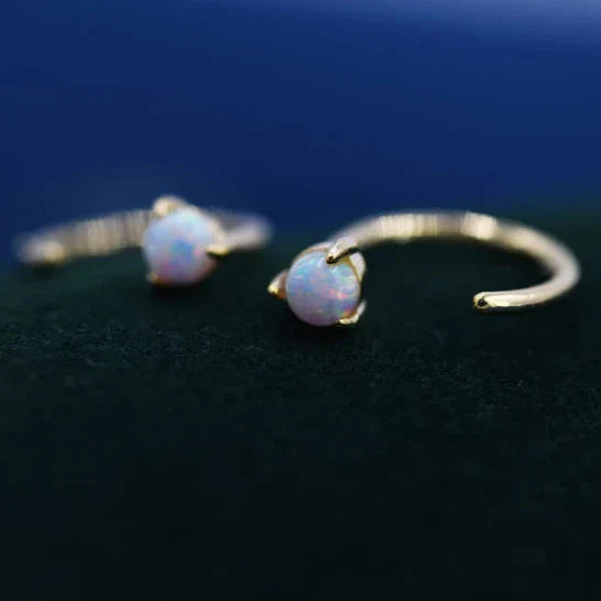 Opal hoop earrings "Sunset Soirée" – Elegant & refined