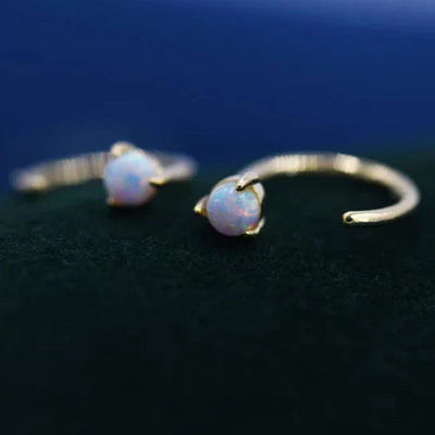 Opal hoop earrings "Sunset Soirée" – Elegant & refined