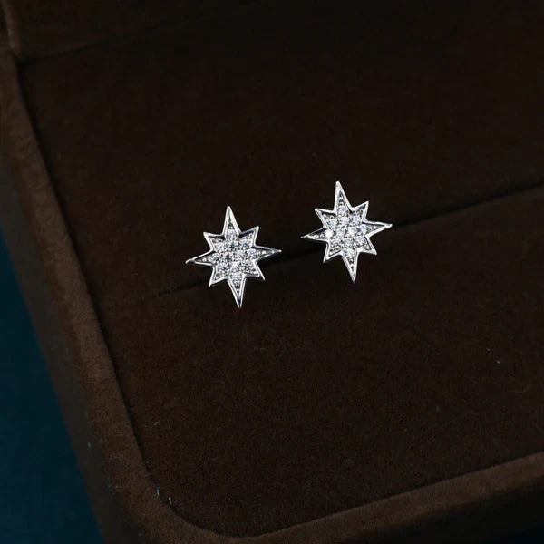 Sterling silver stud earrings "Romantic Dinner" – Elegant & refined