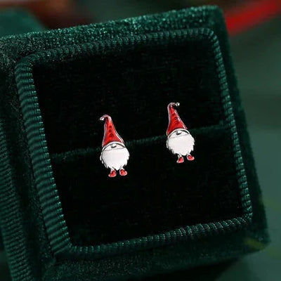 Sterling silver gnome stud earrings "Friends Catch-Up" – Joyful & polished