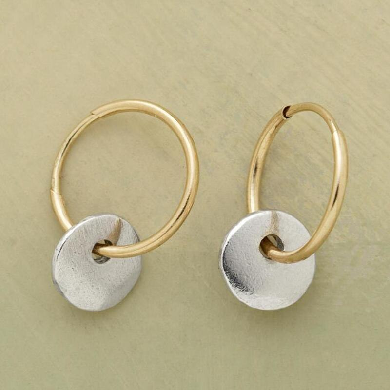 Gold plated hoops and silver plated earrings "Cocktail Hour" – Elegant & refined