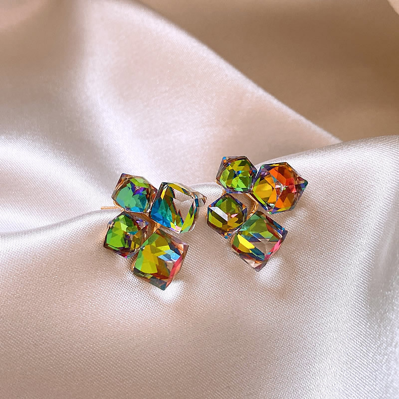Multicoloured zirconium earrings "Cocktail Hour" – Elegant & refined