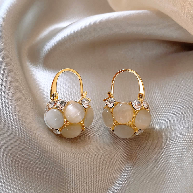 Gold crystal earrings "Cocktail Hour" – Elegant & refined