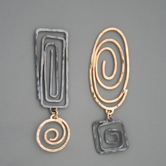 Gold & silver spiral earrings "Garden Party" – Carefree & beautiful