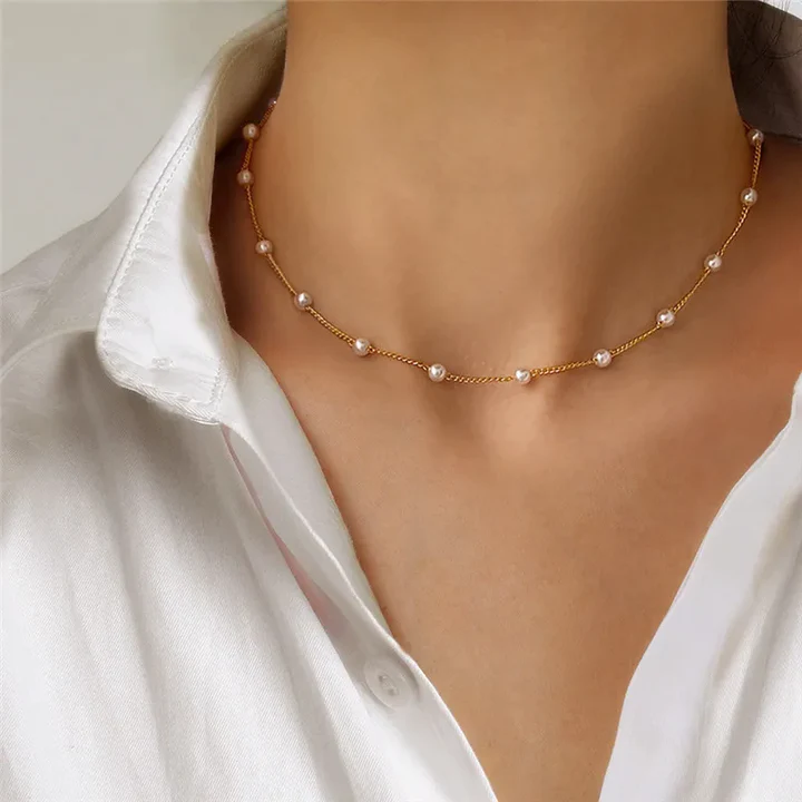 Small pearl necklace "Romantic Dinner" – Elegant & refined