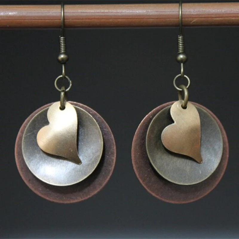 Golden heart-shaped earrings "Sunday Picnic" – Timeless & chic