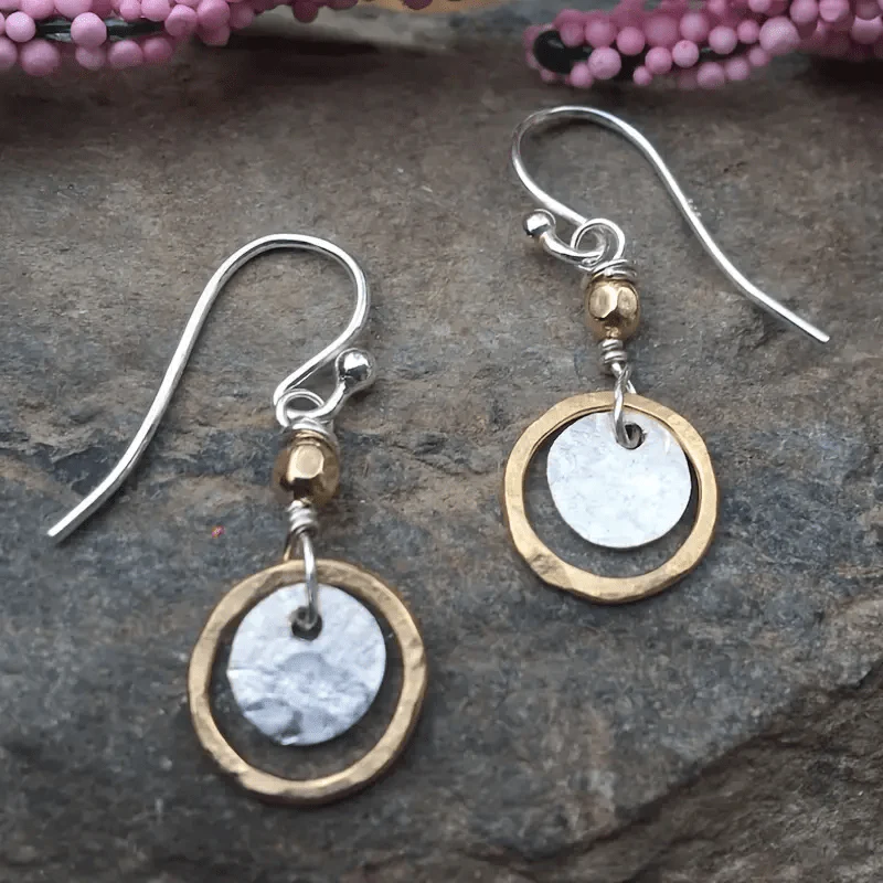 Vintage Gold & Silver Plate Earrings "Cocktail Hour" – Elegant & refined