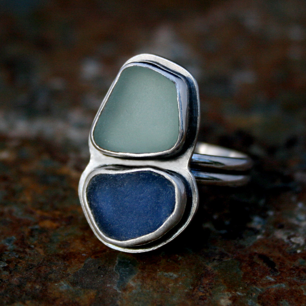 Vintage stone silver ring "Romantic Dinner" – Timeless & chic