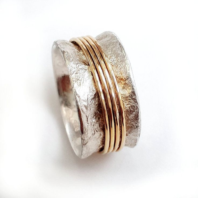 Golden Thread Ring "Sunset Soirée" – Elegant & refined
