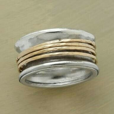Golden Thread Ring "Sunset Soirée" – Elegant & refined