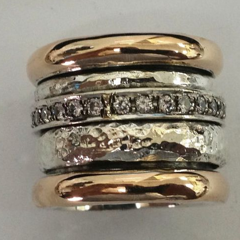 Vintage layered thick gold ring