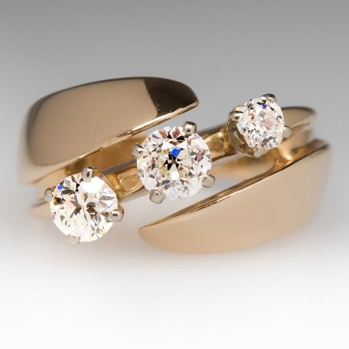 Vintage zirconia open ring "Sunset Soirée" – Elegant & refined