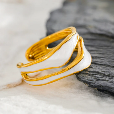 Vintage white gold ring "Romantic Dinner" – Elegant & refined