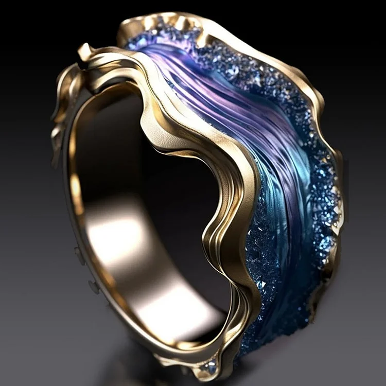 Golden ocean ring "Sunset Soirée" – Elegant & refined