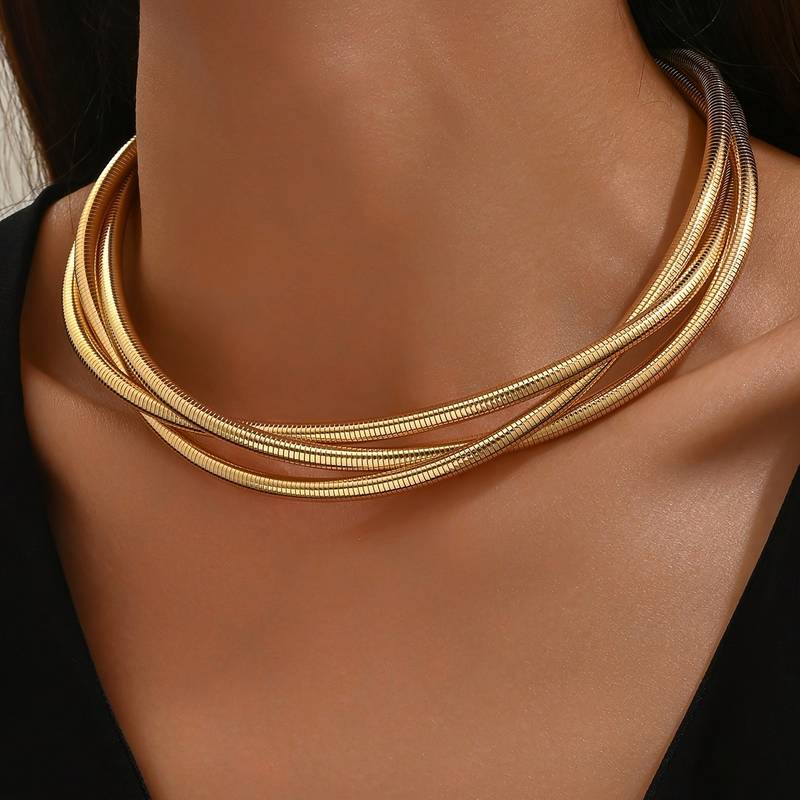 Vintage Layered Golden Necklace "Cocktail Hour" – Timeless & chic