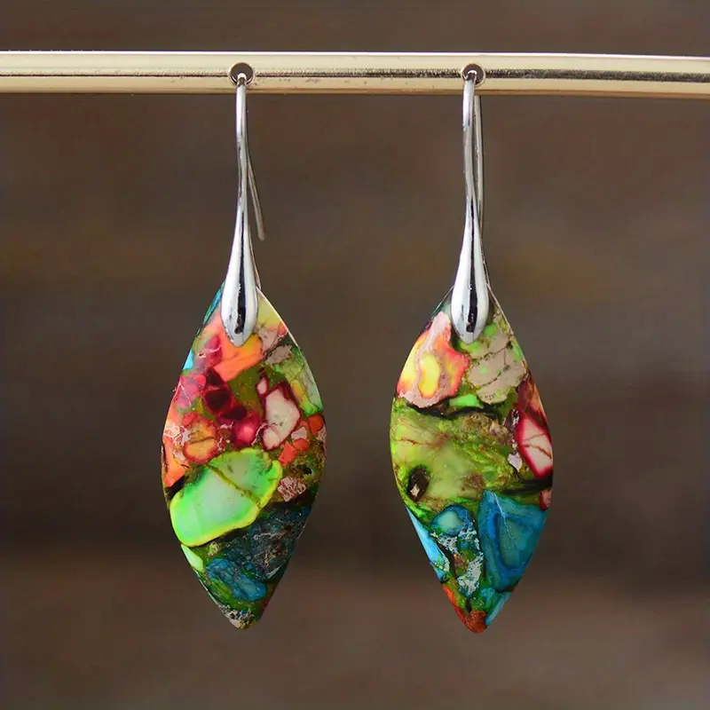 Colorful nature stone earrings "Garden Party" – Natural & stylish