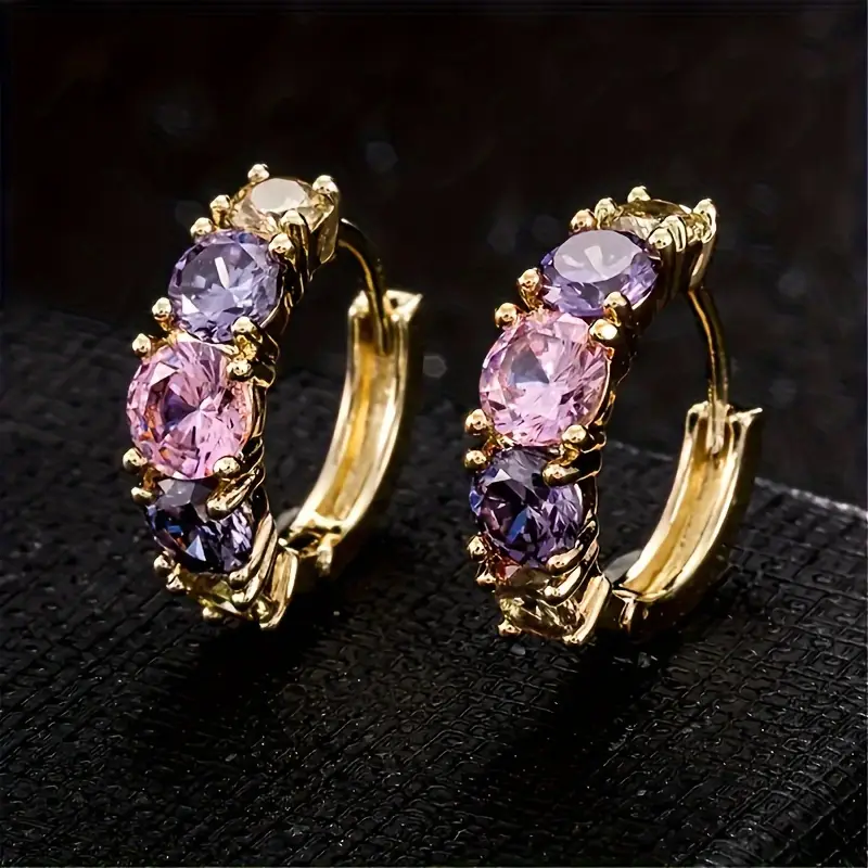 Gold hoop earrings "Sunset Soirée" – Elegant & refined