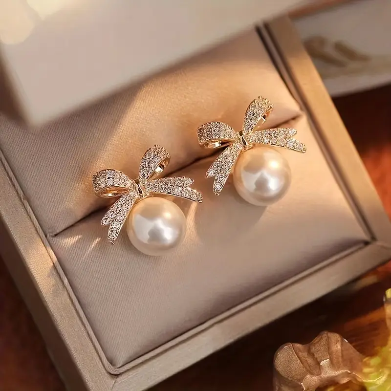Bright bow earrings "Sunset Soirée" – Elegant & refined