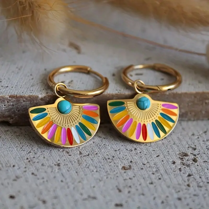 Mandala Crescent Earrings "Cocktail Hour" – Joyful & polished