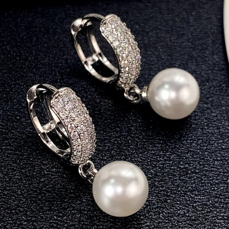 Pearl silver earrings "Cocktail Hour" – Elegant & refined