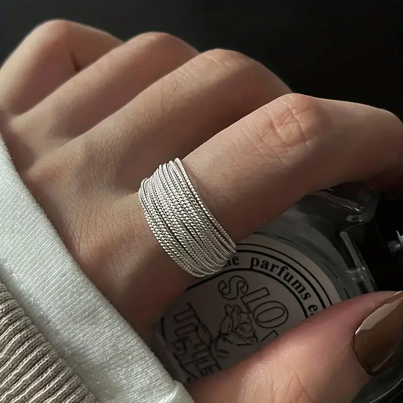 Bright silver ring "Cocktail Hour" – Elegant & refined