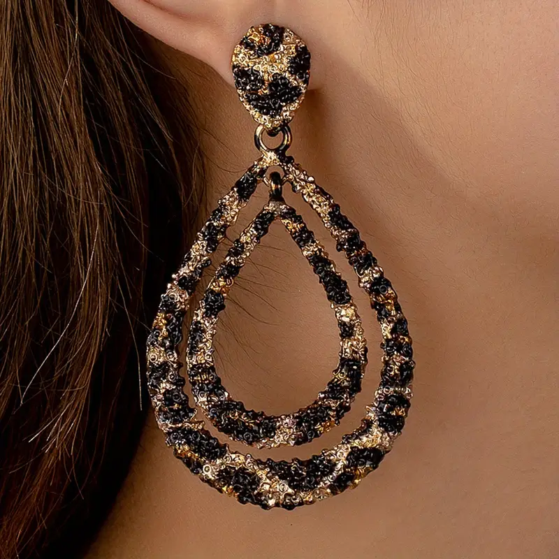 Black gold drop earrings "Cocktail Hour" – Elegant & refined