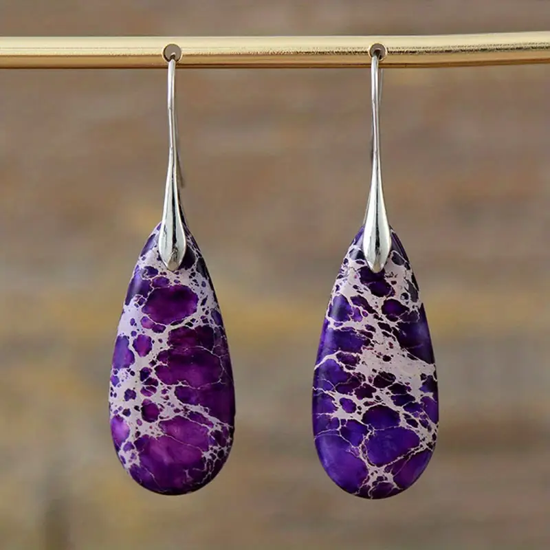Purple stone earrings "Cocktail Hour" – Elegant & refined