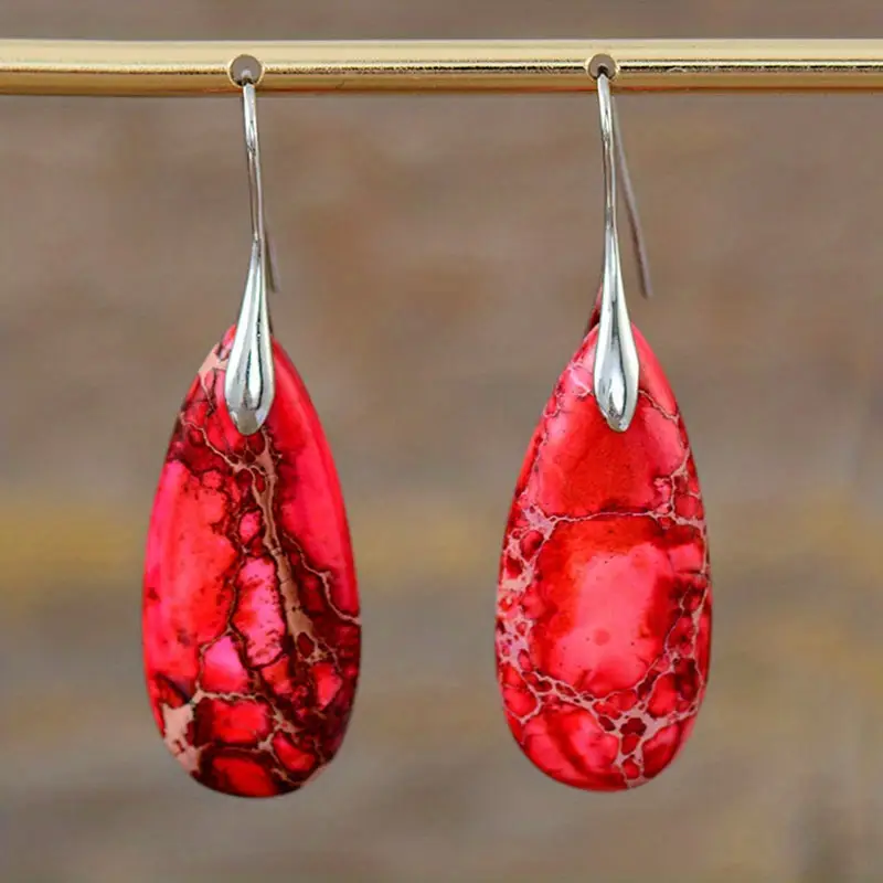 Red stone earrings "Cocktail Hour" – Elegant & refined