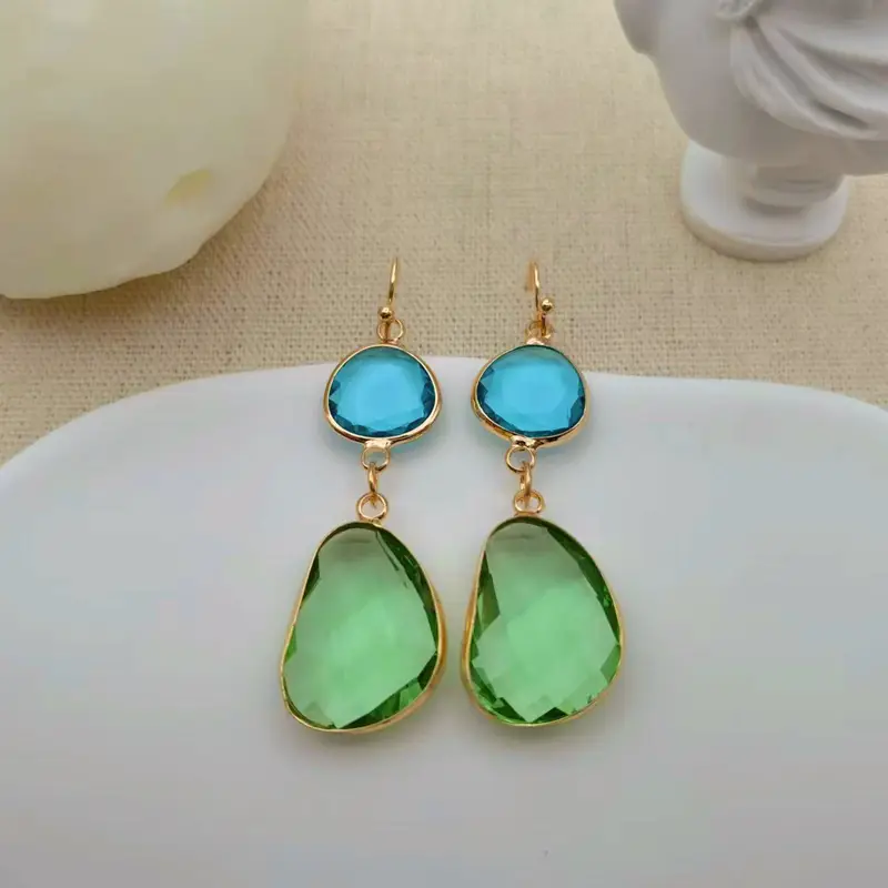 Glass earrings "Sunset Soirée" – Elegant & refined