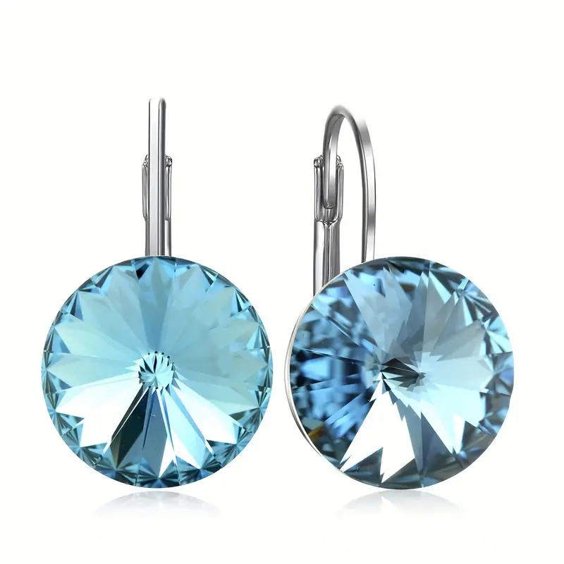 Bright blue crystal earrings "Sunset Soirée" – Elegant & refined