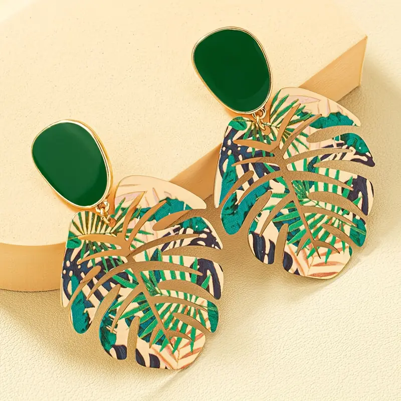 Gold Leaf Earrings "Sunset Soirée" – Elegant & refined