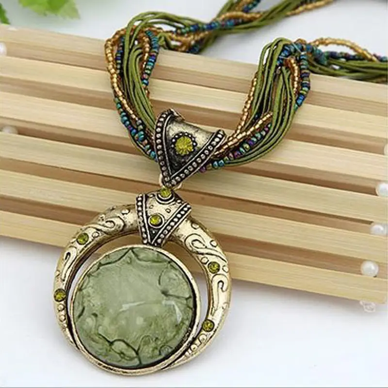Green gold necklace "Sunset Soirée" – Elegant & refined