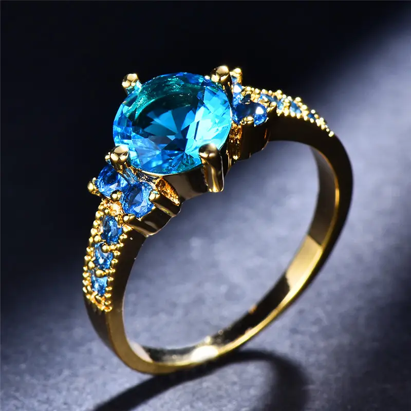 Zirconia gold ring "Romantic Dinner" – Elegant & refined