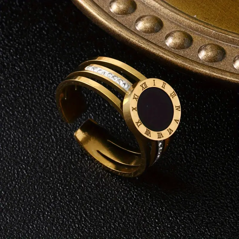 Vintage gold & black ring "Cocktail Hour" – Elegant & vibrant