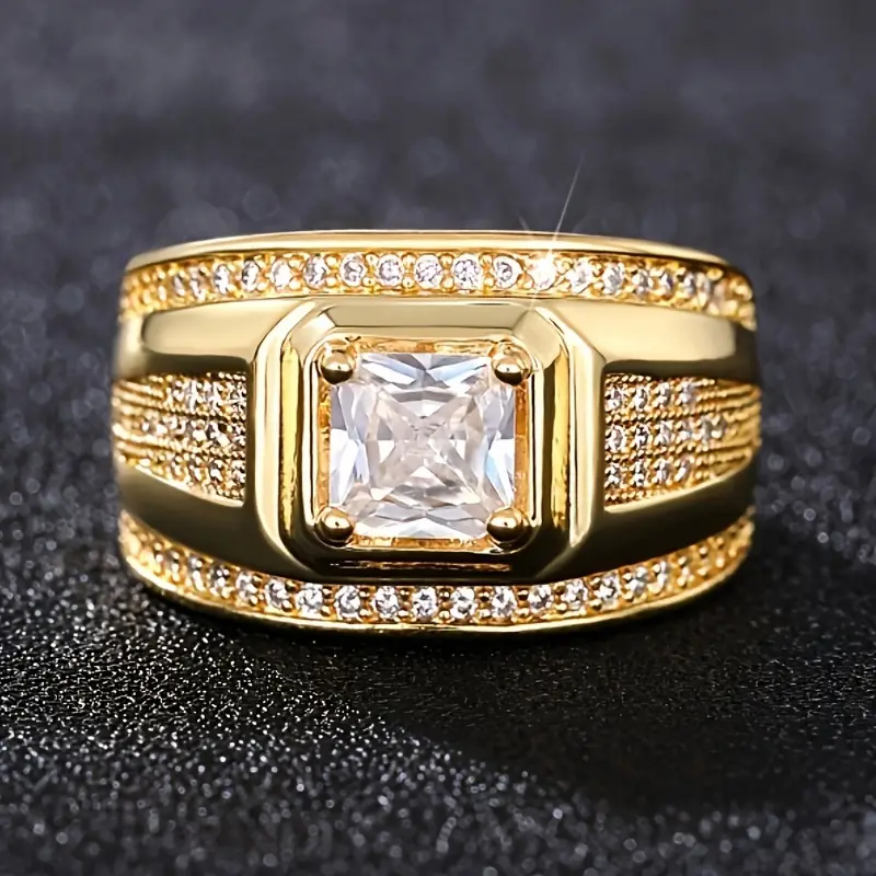 Gold bright ring "Cocktail Hour" – Elegant & refined