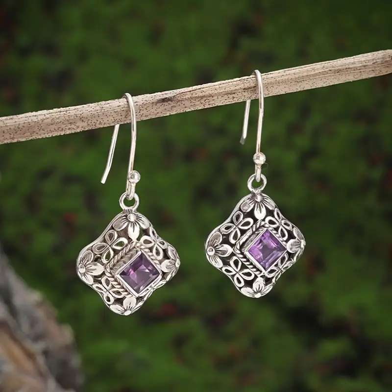 Vintage glass earrings "Garden Party" – Timeless & chic