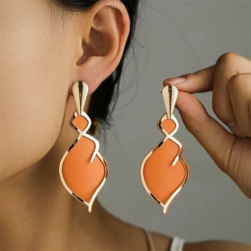 Gold earrings "Cocktail Hour" – Elegant & vibrant