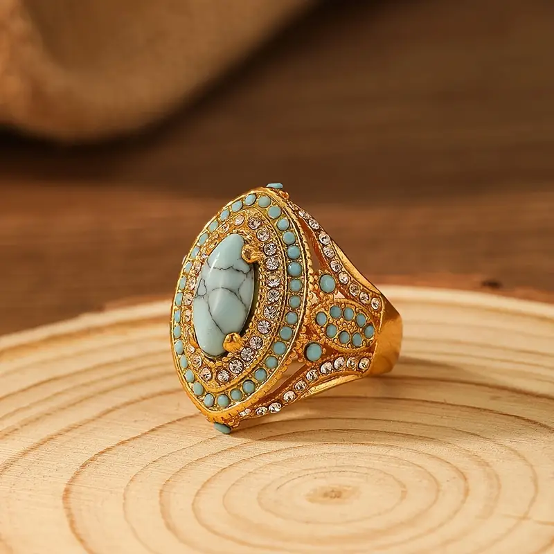 Opal golden ring "Sunset Soirée" – Elegant & refined